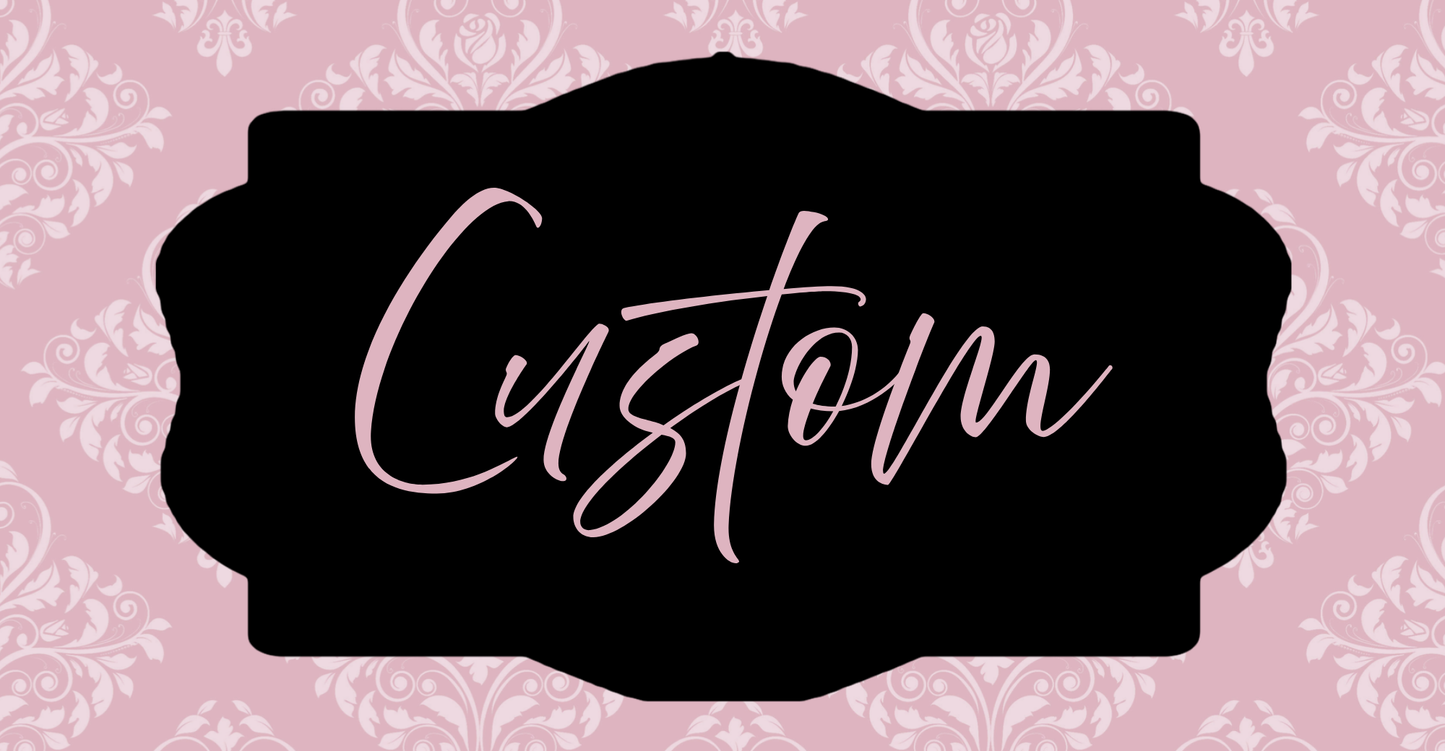 Custom Pink Floral License Plate