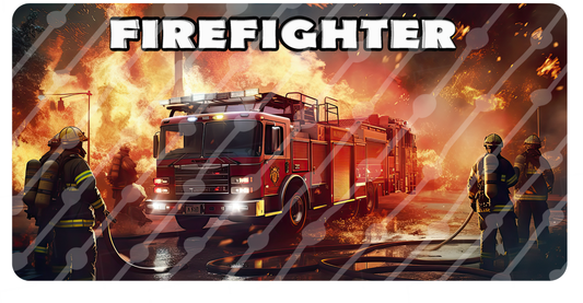 Firefighter License Plate