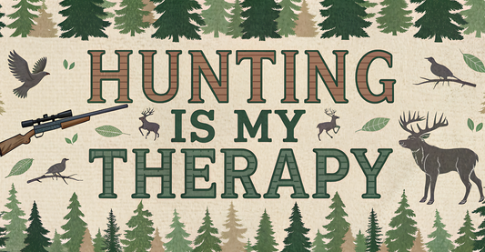 Hunting Is My Therapy License Plate