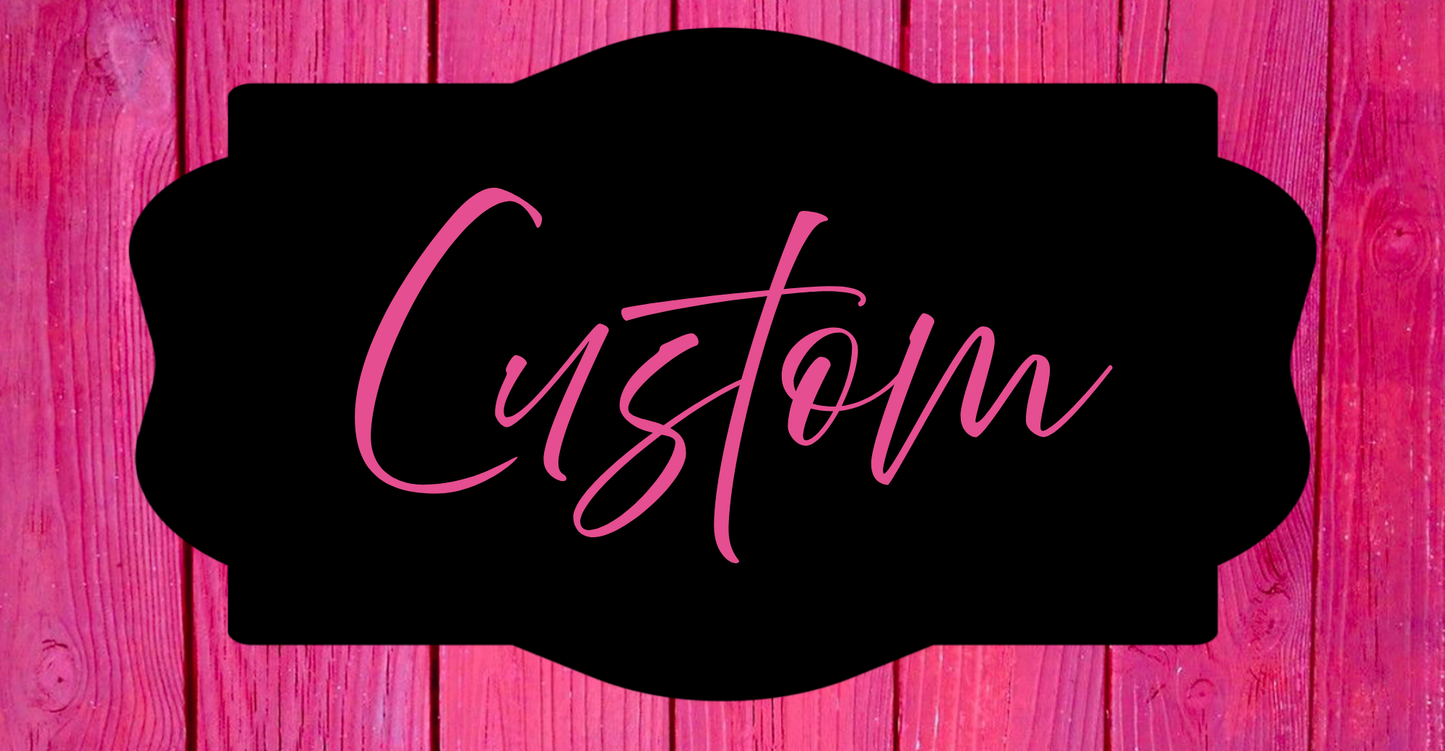 Custom Pink License Plate