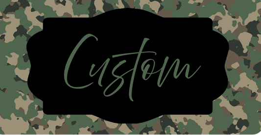 Custom Camo License Plate