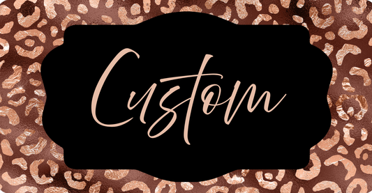 Custom Leopard License Plate