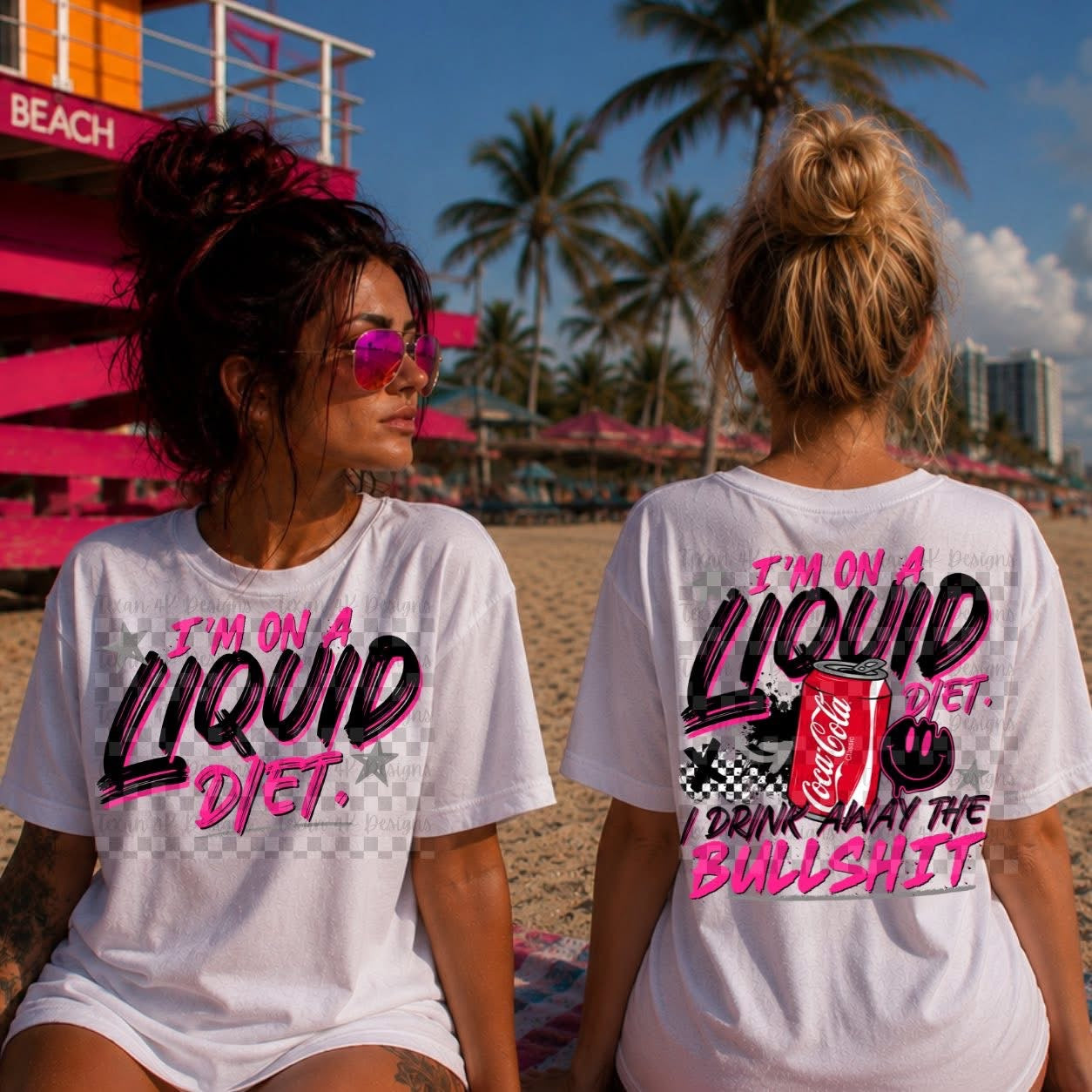 Liquid Diet - Ready to Press DTF Transfer,  Trucker Hats, Shirts & Transfers