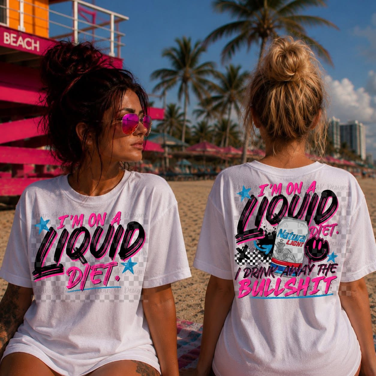 Liquid Diet - Ready to Press DTF Transfer,  Trucker Hats, Shirts & Transfers