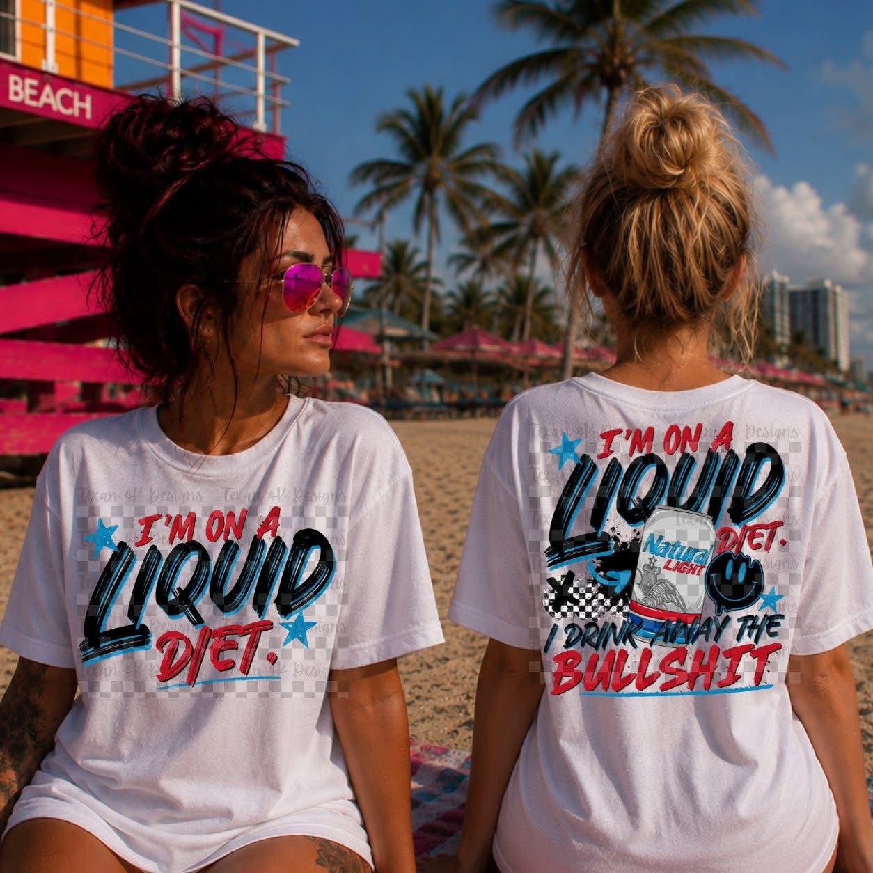 Liquid Diet - Ready to Press DTF Transfer,  Trucker Hats, Shirts & Transfers
