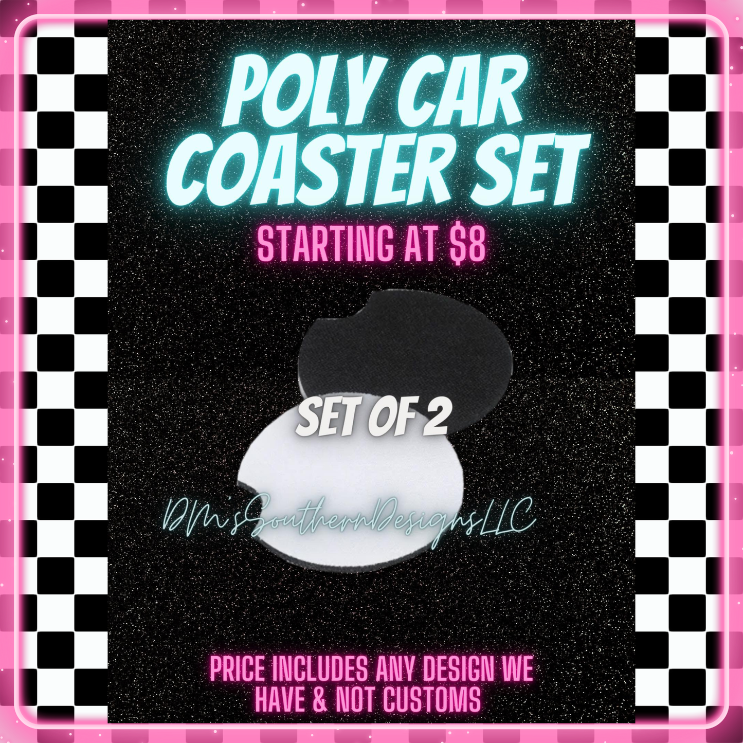 Car coaster set of 2