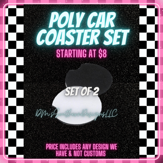 Car coaster set of 2