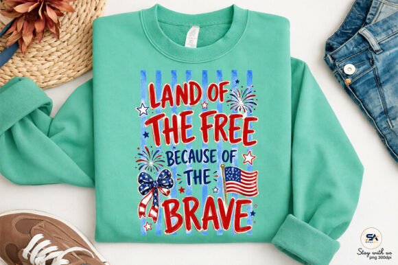 LAND OF THE FREE -Shirts - Hats - DTF Ready to Press Transfers