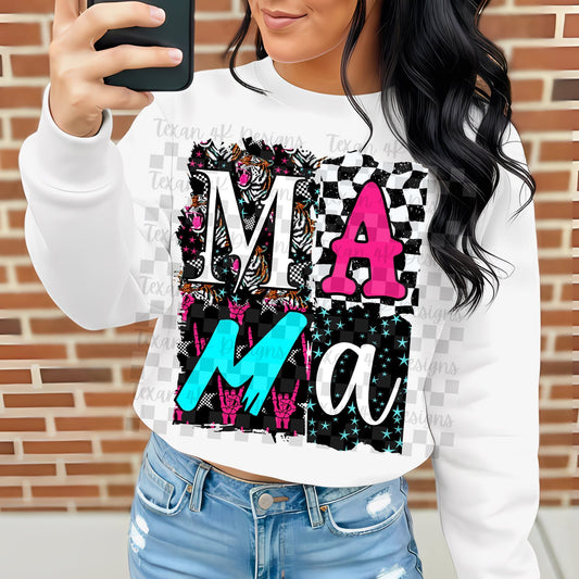 MAMA CHECKERED STACKED