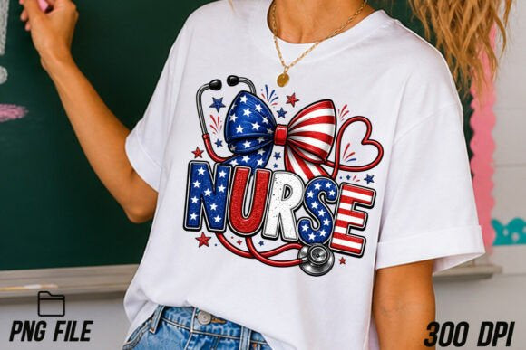 PATRIOTIC NURSE - 4TH OF JULY
