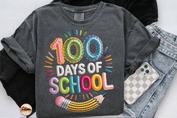 100 DAYS OF SCHOOL TEACHER FAUX YARN