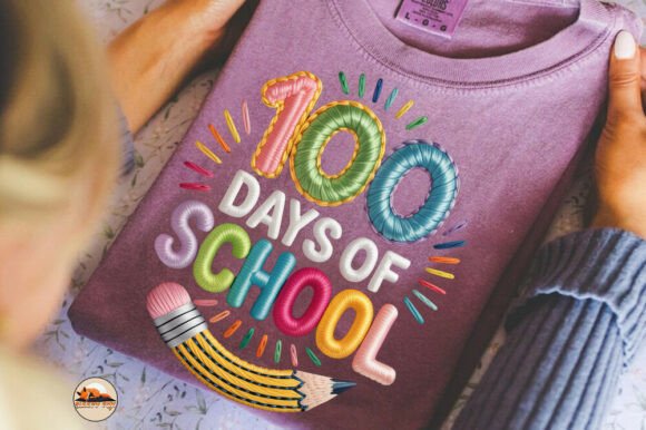 100 DAYS OF SCHOOL TEACHER FAUX YARN