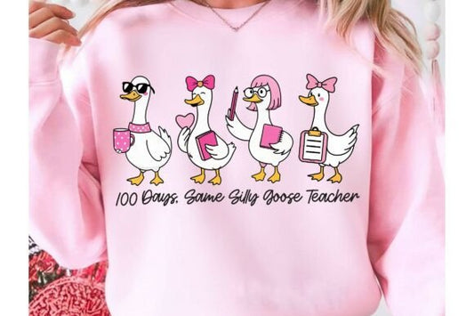 100 DAYS, SAME SILLY GOOSE TEACHER