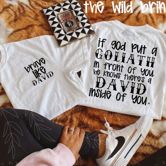 Brave like DAVID -Black Design