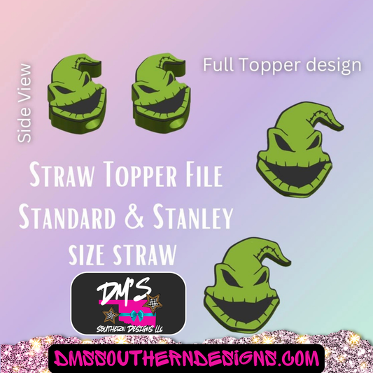 Green Ghost Straw Topper