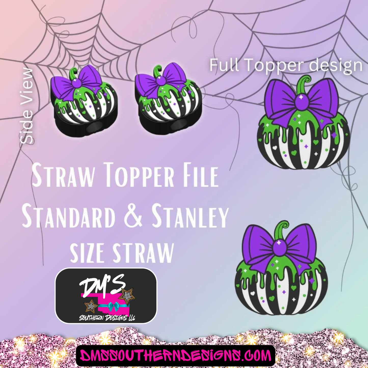 Beetle Pumpkin Straw Topper