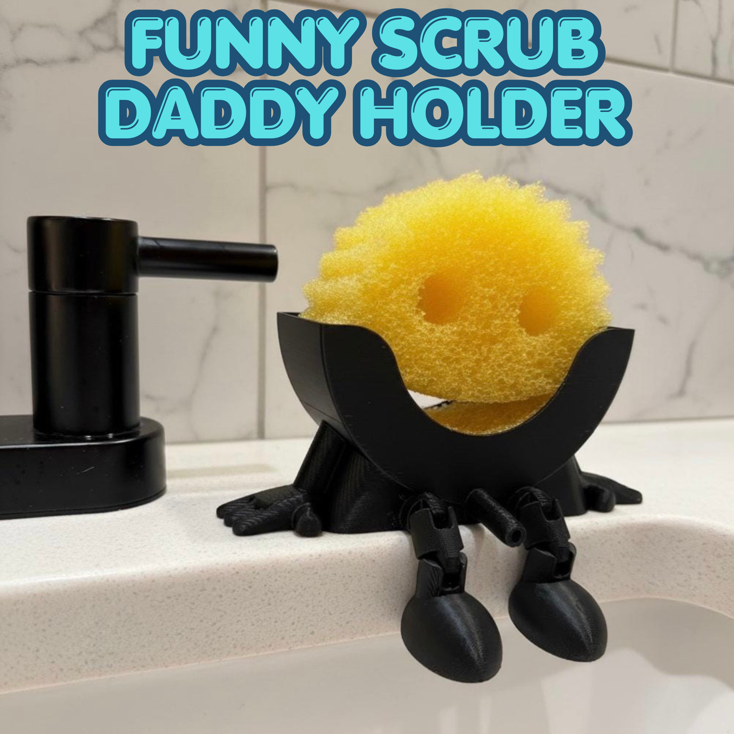 FUNNY SCRUB DADDY SPONGE HOLDER