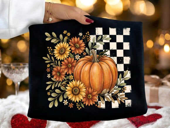 RUSTIC FALL PUMPKIN SUNFLOWERS