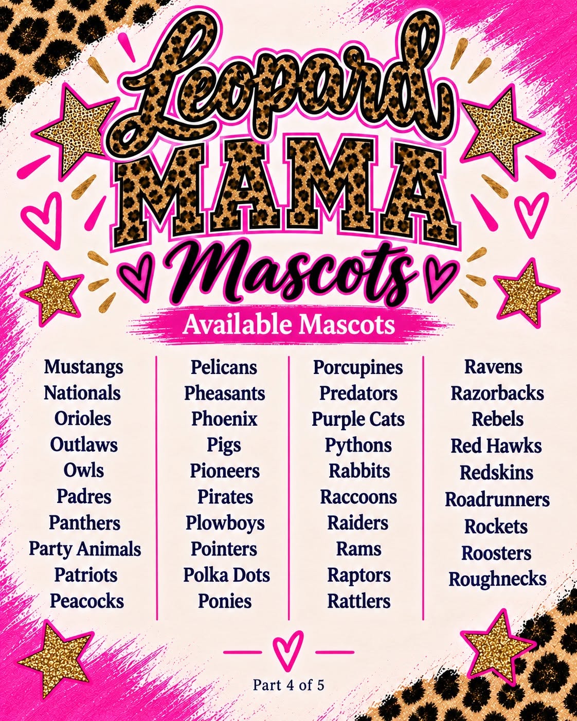 Leopard Mama Mascots Part 4 of 5