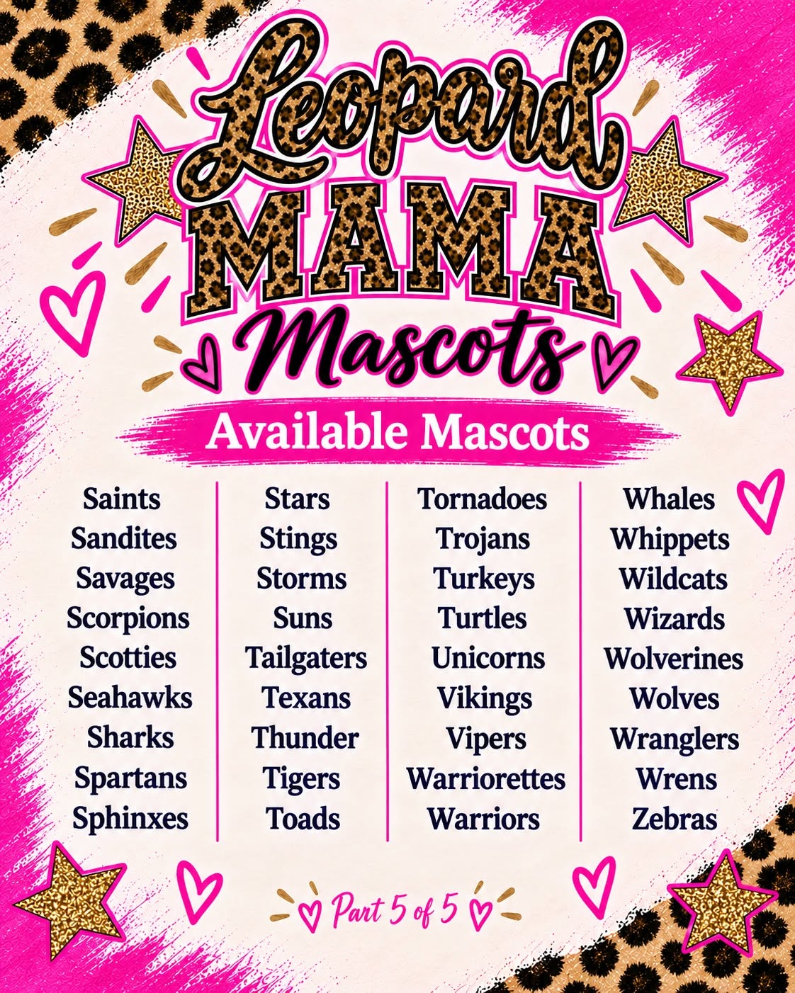 Leopard Mama Mascots Part 5 of 5