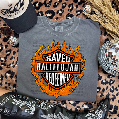 SAVED HALLELUJAH REDEEMED