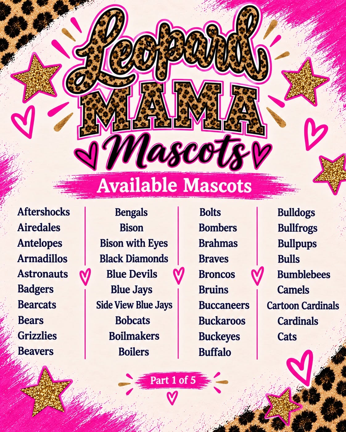 Leopard Mama Mascots Part 1 of 5