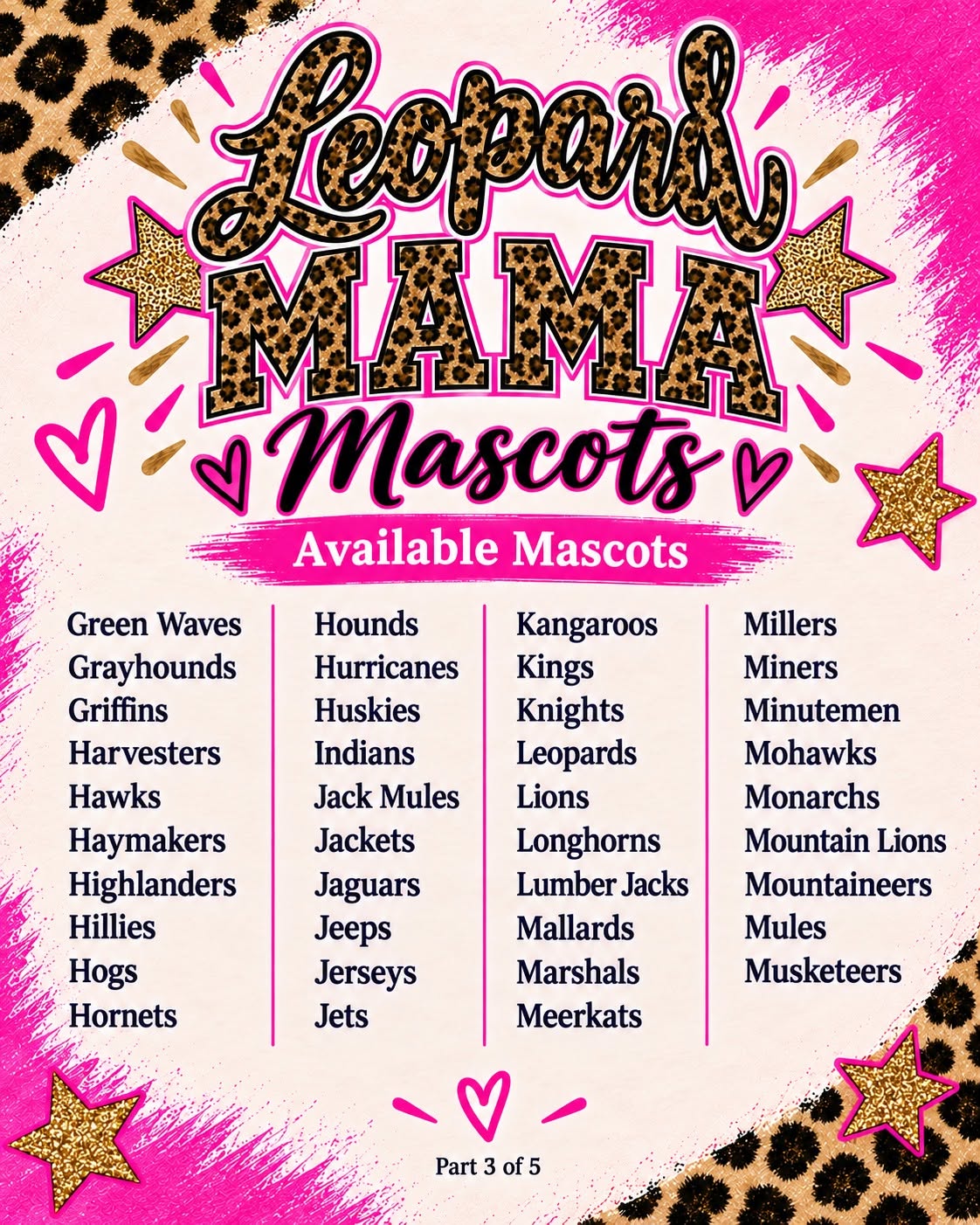Leopard Mama Mascots Part 3 of 5